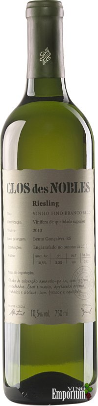 Ficha Técnica: Clos des Nobles Riesling (2010)